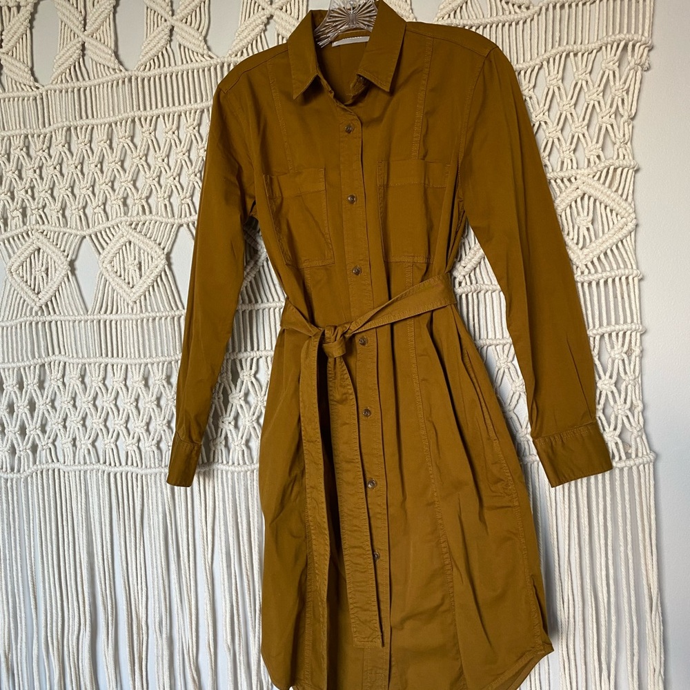 Everlane “The Modern Utility Shirtdress” in Brass